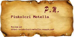 Piskolczi Metella névjegykártya